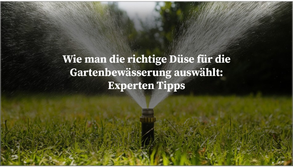 Wie man die richtige Düse für die Gartenbewässerung auswählt: Experten Tipps